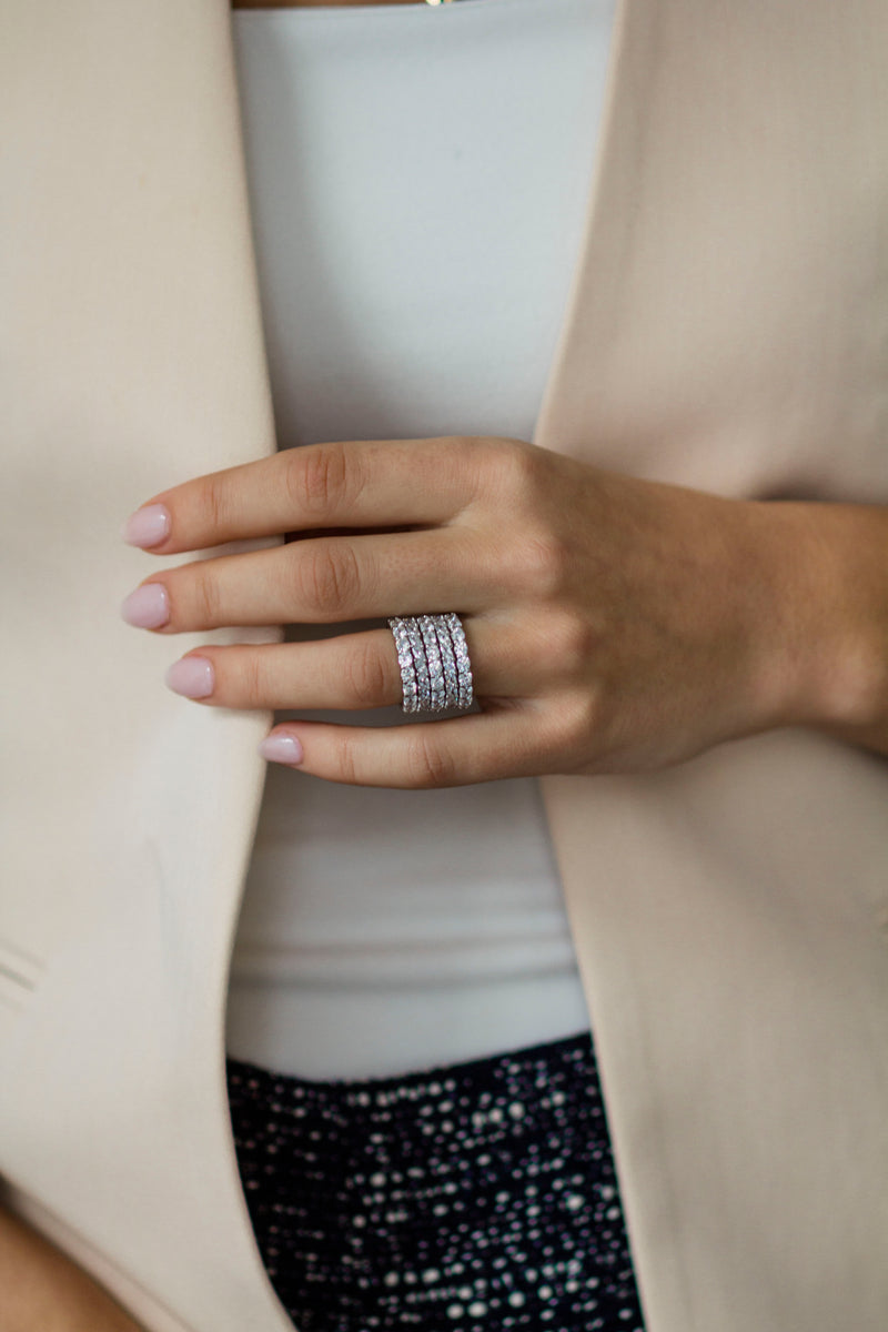 Lavish sparkle sales ring clear cz