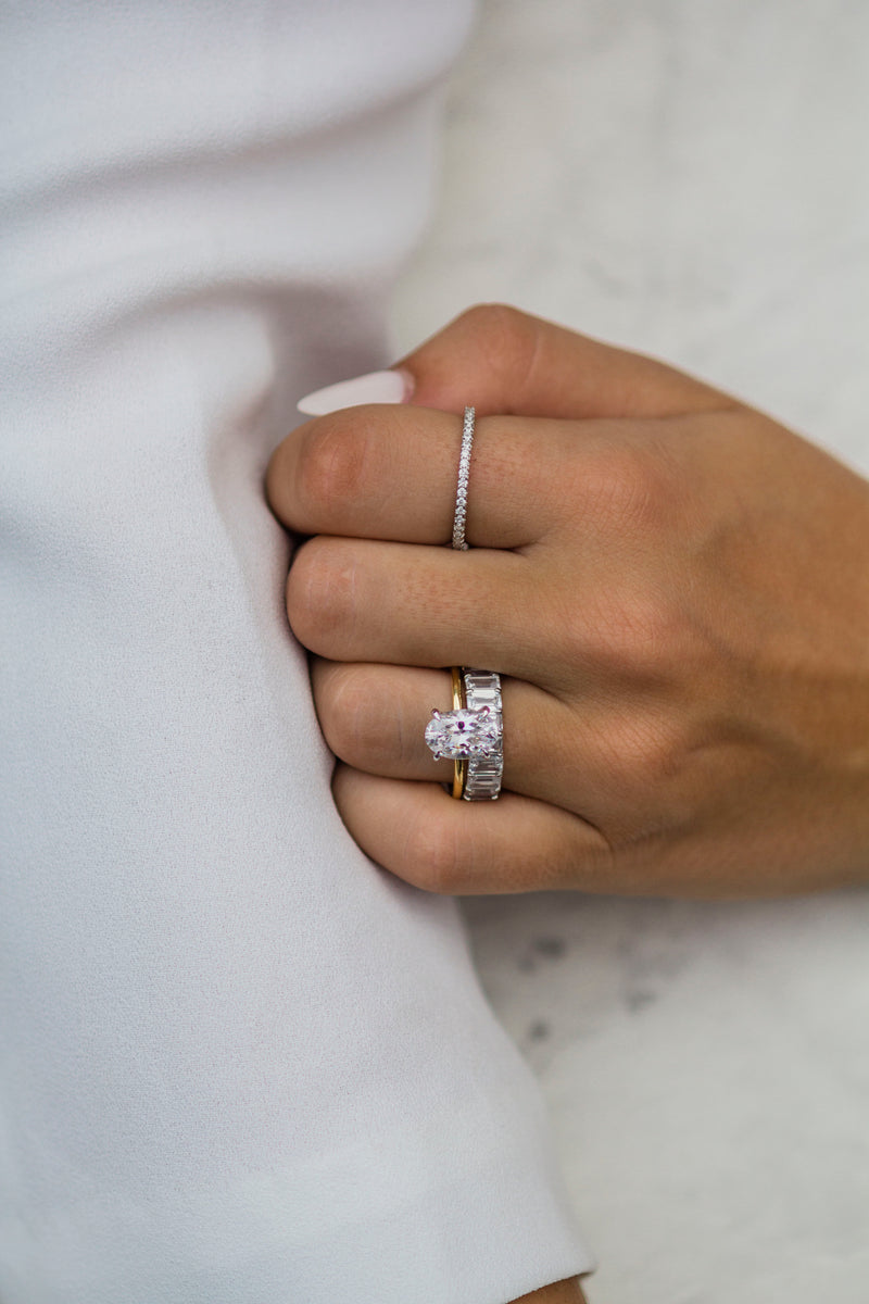 The Eva Band (5 Carat, Claw Prong)
